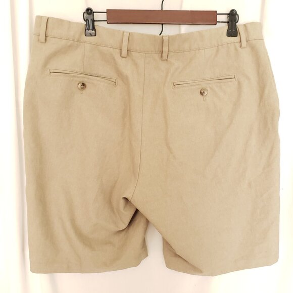 Greg Norman Men Beige Khaki Performance Moisture Wicking Golf Shorts Size 38 - Picture 9 of 13